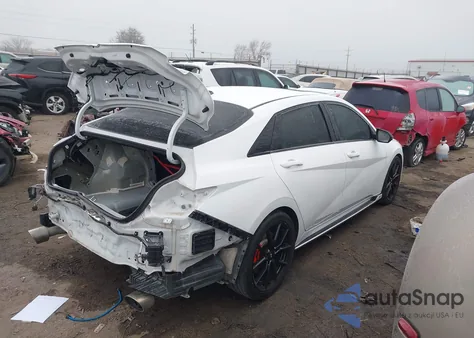 2022 Hyundai Elantra N z USA, uszkodzony, nr VIN KMHLW4AK5NU004530